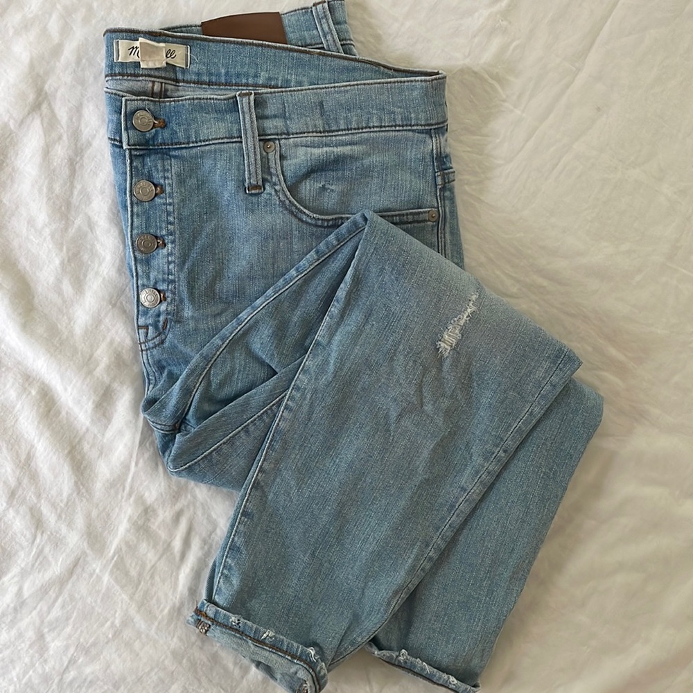 Madewell Light Wash 9” High Rise Skinny Jeans